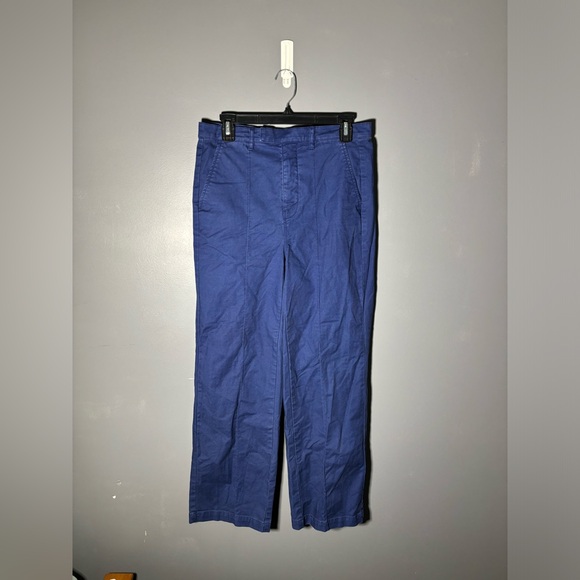 Alex Mill Stretch Cotton Twill Trouser Wide Pleated Khaki Chino Pants Size 8